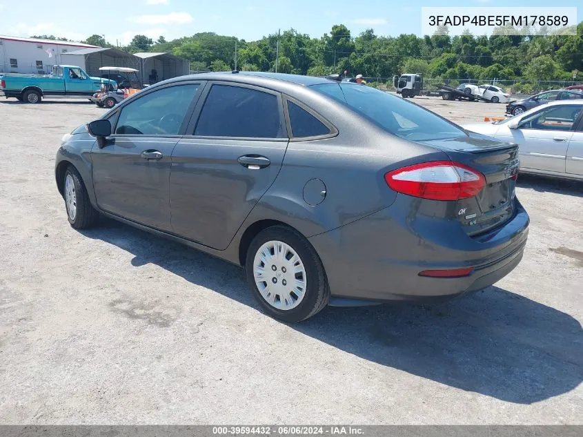 2015 Ford Fiesta Se VIN: 3FADP4BE5FM178589 Lot: 39594432