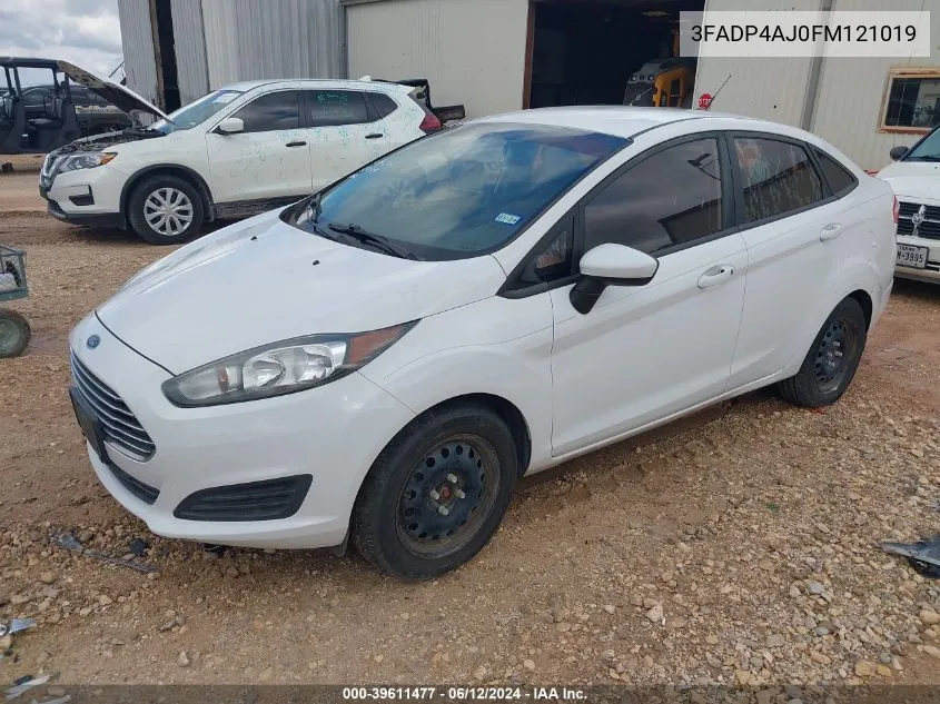 3FADP4AJ0FM121019 2015 Ford Fiesta S