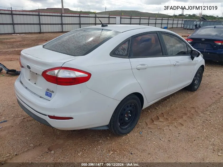 3FADP4AJ0FM121019 2015 Ford Fiesta S