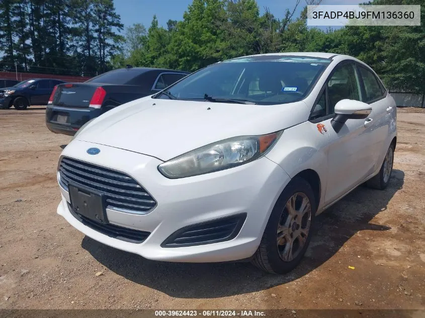 2015 Ford Fiesta Se VIN: 3FADP4BJ9FM136360 Lot: 39624423