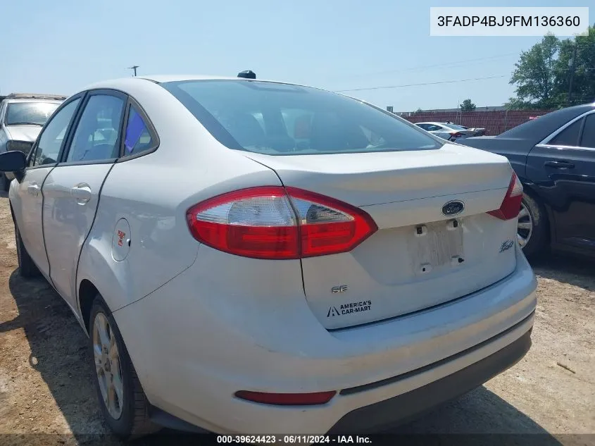 3FADP4BJ9FM136360 2015 Ford Fiesta Se