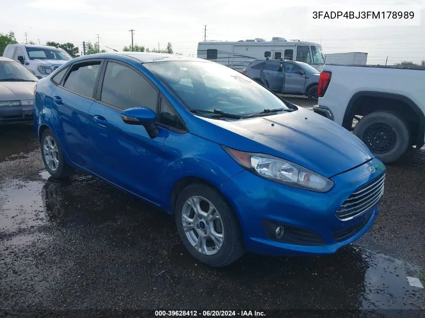 2015 Ford Fiesta Se VIN: 3FADP4BJ3FM178989 Lot: 39628412