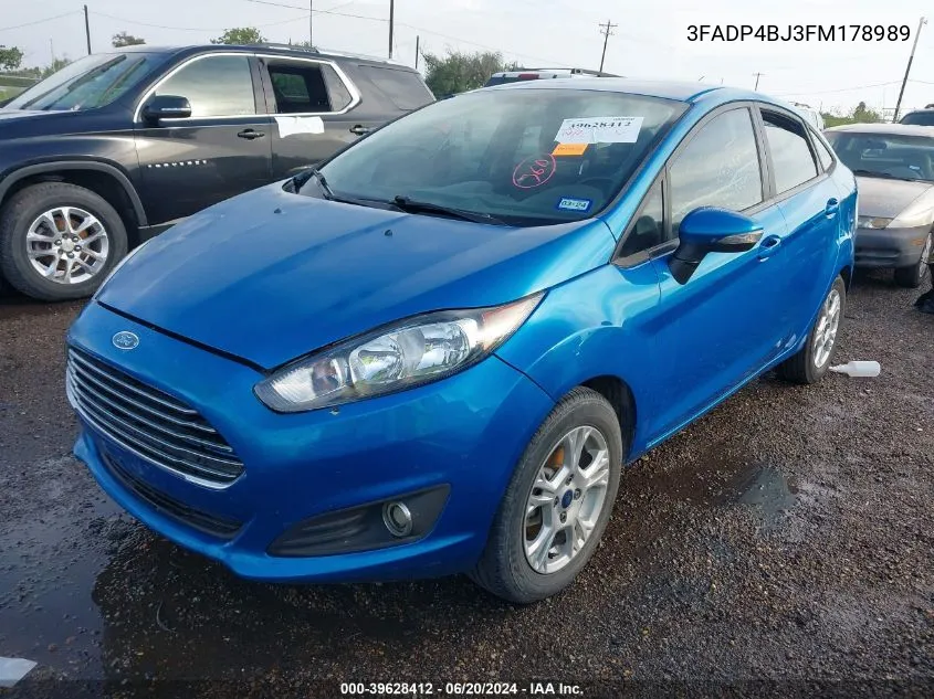 2015 Ford Fiesta Se VIN: 3FADP4BJ3FM178989 Lot: 39628412