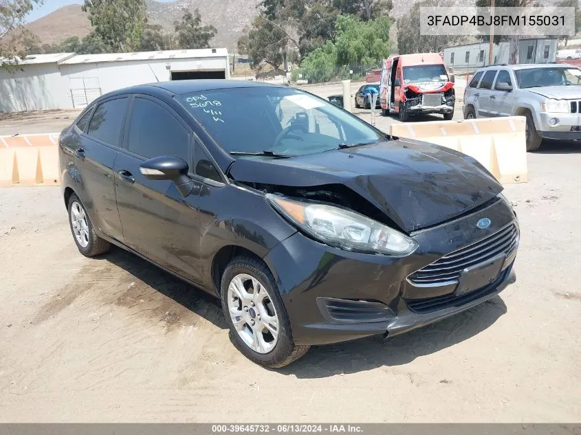 2015 Ford Fiesta Se VIN: 3FADP4BJ8FM155031 Lot: 39645732