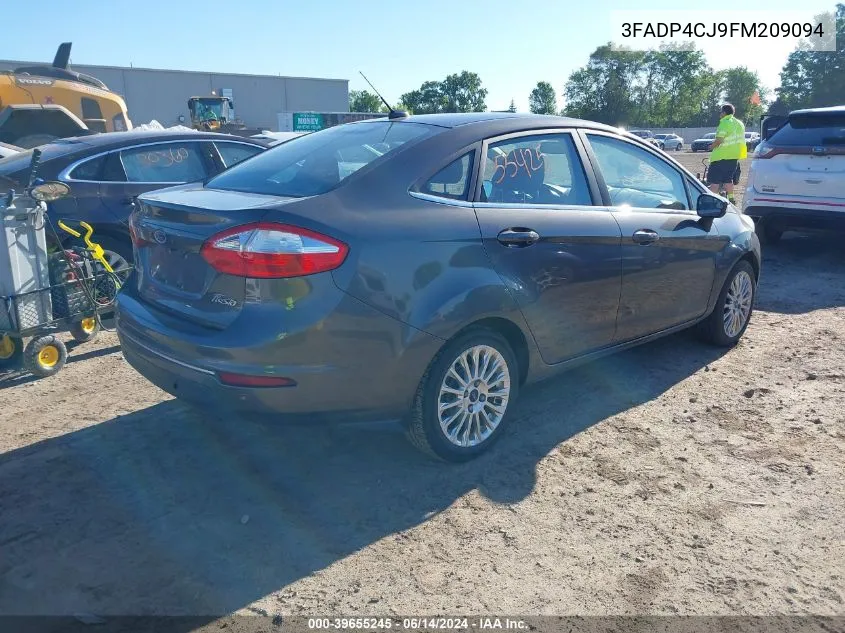 2015 Ford Fiesta Titanium VIN: 3FADP4CJ9FM209094 Lot: 39655245