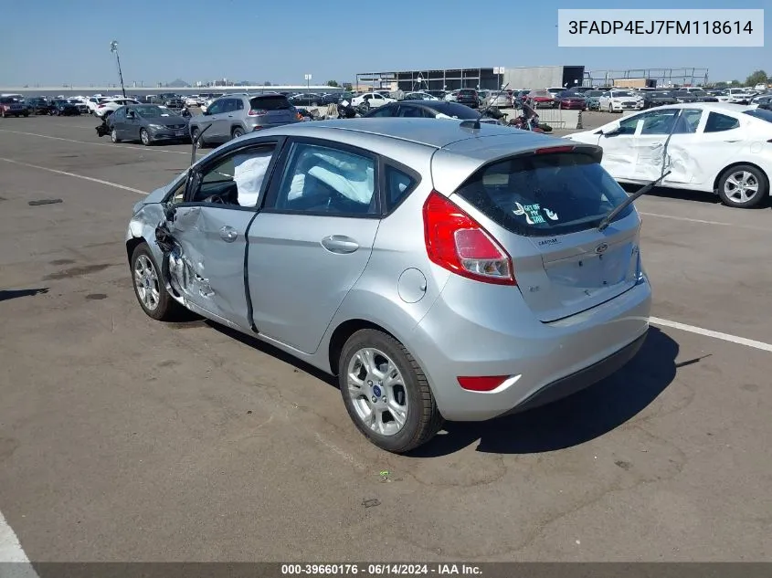 2015 Ford Fiesta Se VIN: 3FADP4EJ7FM118614 Lot: 39660176