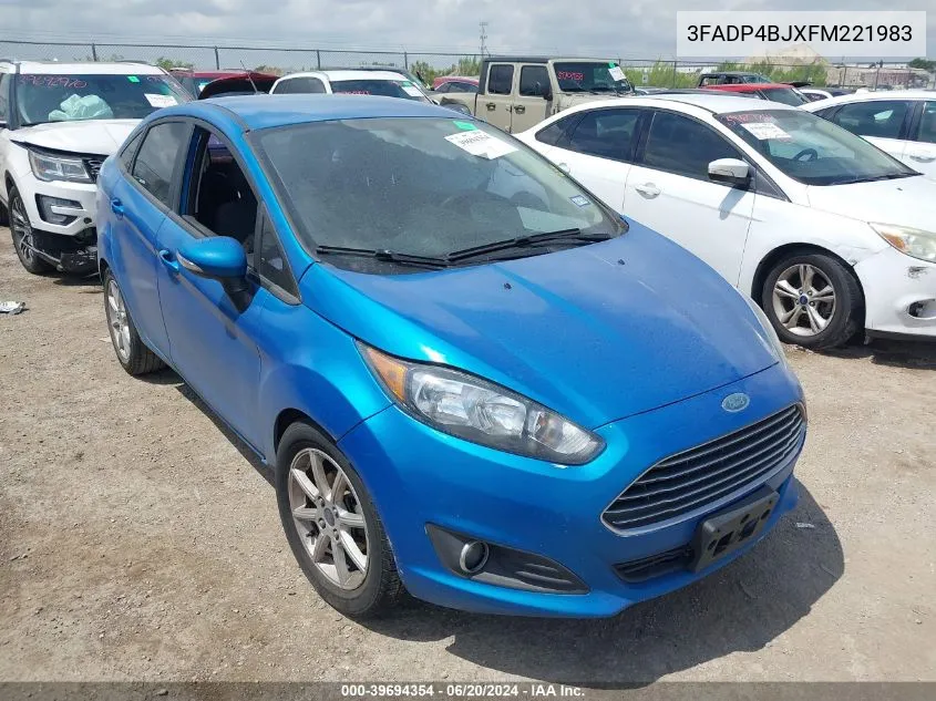 2015 Ford Fiesta Se VIN: 3FADP4BJXFM221983 Lot: 39694354