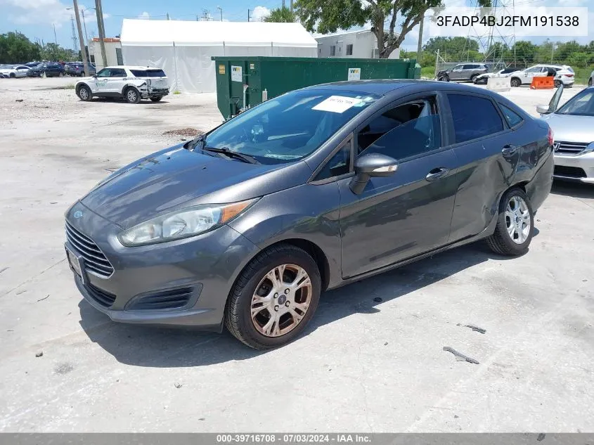 2015 Ford Fiesta Se VIN: 3FADP4BJ2FM191538 Lot: 39716708