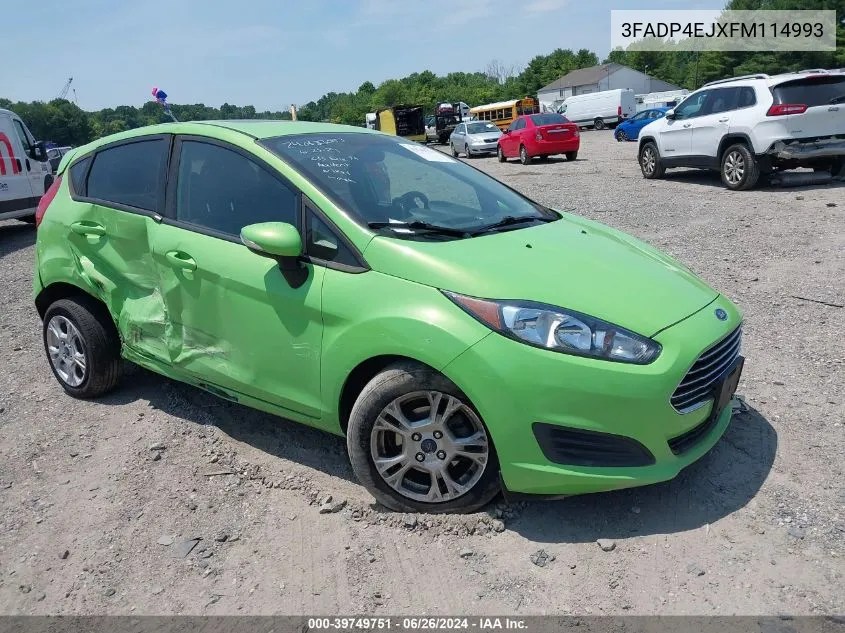 2015 Ford Fiesta Se VIN: 3FADP4EJXFM114993 Lot: 39749751