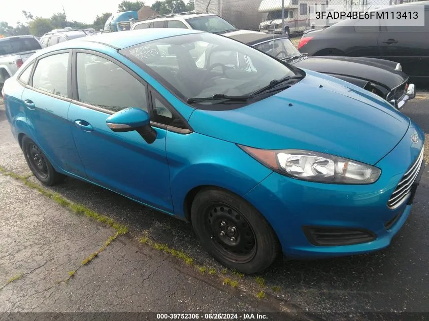 2015 Ford Fiesta Se VIN: 3FADP4BE6FM113413 Lot: 39752306