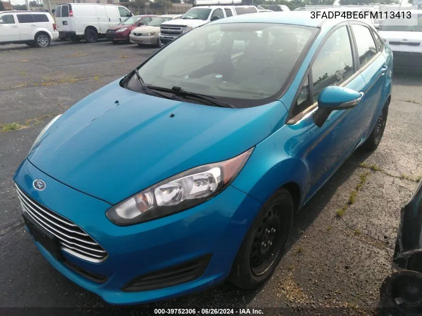 2015 Ford Fiesta Se VIN: 3FADP4BE6FM113413 Lot: 39752306