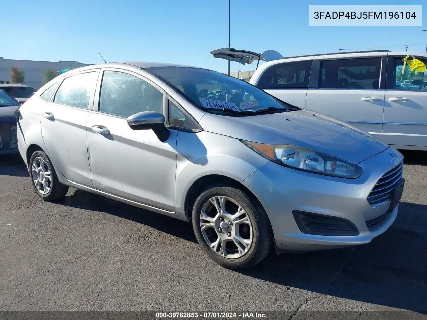 2015 Ford Fiesta Se VIN: 3FADP4BJ5FM196104 Lot: 39762853