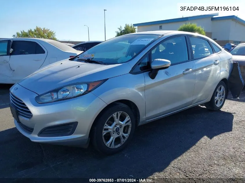 2015 Ford Fiesta Se VIN: 3FADP4BJ5FM196104 Lot: 39762853