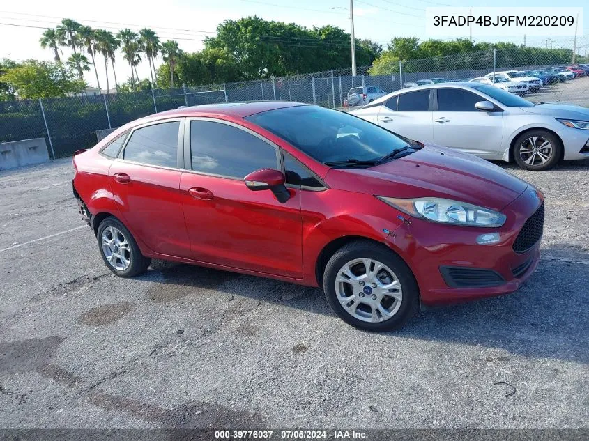 2015 Ford Fiesta Se VIN: 3FADP4BJ9FM220209 Lot: 39776037