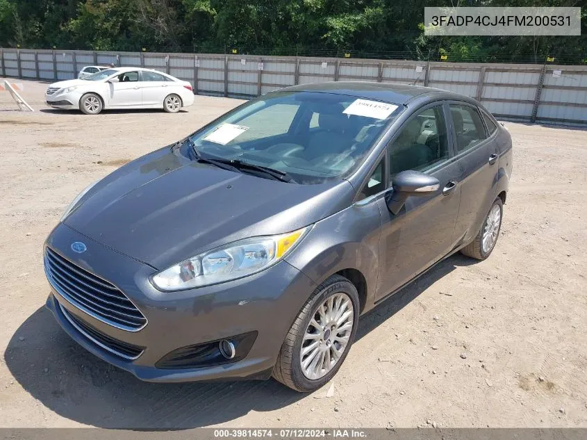 2015 Ford Fiesta Titanium VIN: 3FADP4CJ4FM200531 Lot: 39814574