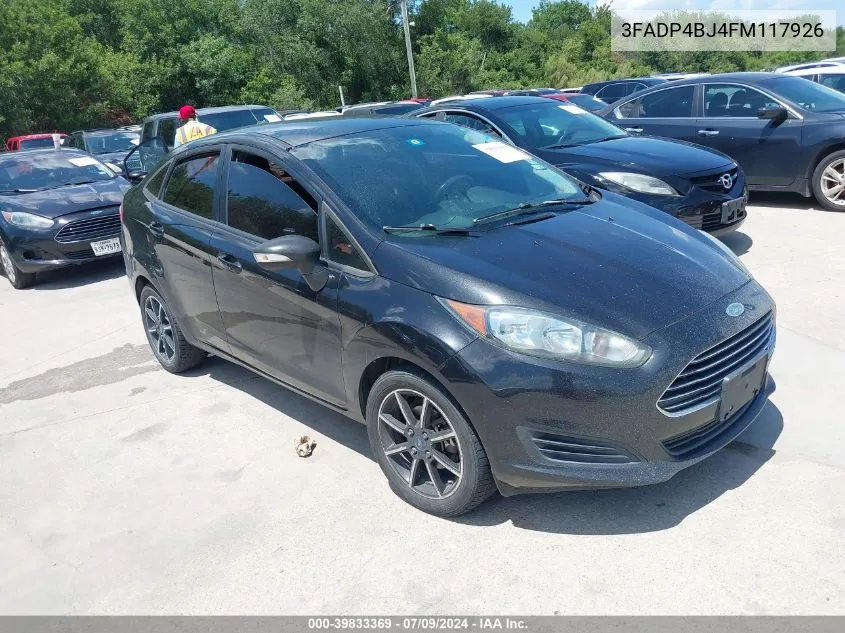 2015 Ford Fiesta Se VIN: 3FADP4BJ4FM117926 Lot: 39833369