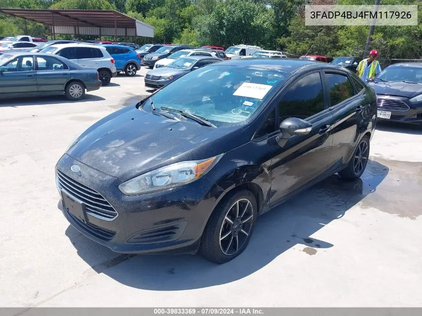 2015 Ford Fiesta Se VIN: 3FADP4BJ4FM117926 Lot: 39833369