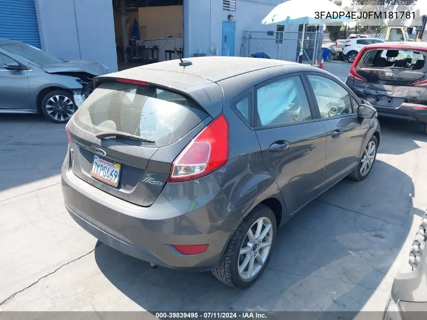 2015 Ford Fiesta Se VIN: 3FADP4EJ0FM181781 Lot: 39839495