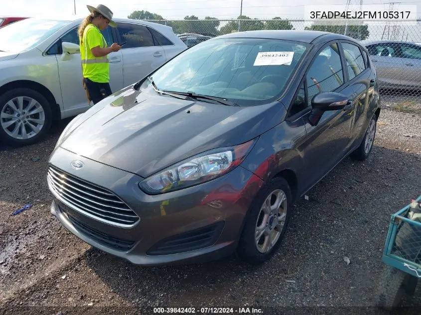 2015 Ford Fiesta Se VIN: 3FADP4EJ2FM105317 Lot: 39842402