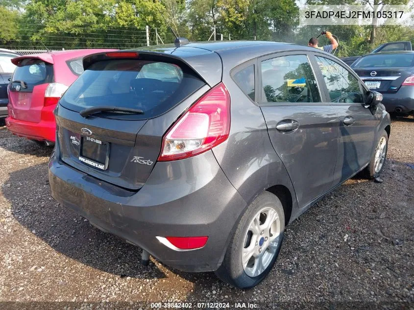 2015 Ford Fiesta Se VIN: 3FADP4EJ2FM105317 Lot: 39842402