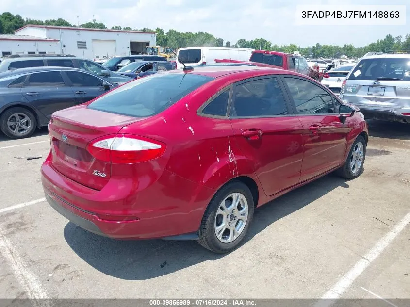 2015 Ford Fiesta Se VIN: 3FADP4BJ7FM148863 Lot: 39856989