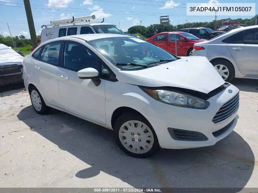 2015 Ford Fiesta S VIN: 3FADP4AJ1FM105007 Lot: 39913511