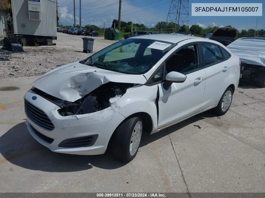 2015 Ford Fiesta S VIN: 3FADP4AJ1FM105007 Lot: 39913511