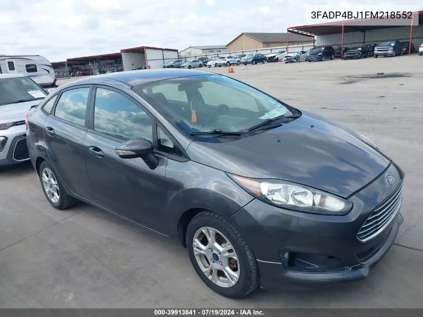 2015 Ford Fiesta Se VIN: 3FADP4BJ1FM218552 Lot: 39913841