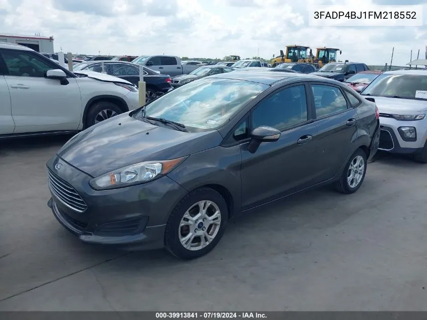 2015 Ford Fiesta Se VIN: 3FADP4BJ1FM218552 Lot: 39913841