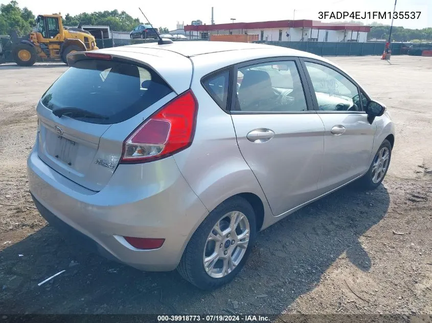 2015 Ford Fiesta Se VIN: 3FADP4EJ1FM135537 Lot: 39918773