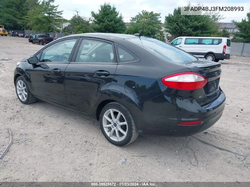 2015 Ford Fiesta Se VIN: 3FADP4BJ3FM208993 Lot: 39925572