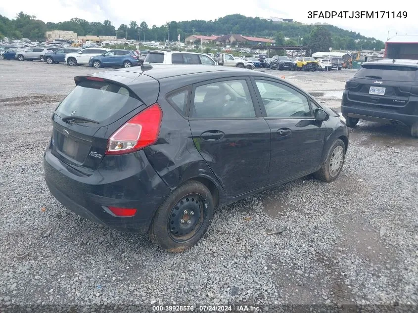 2015 Ford Fiesta S VIN: 3FADP4TJ3FM171149 Lot: 39928576