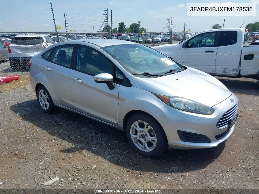 2015 Ford Fiesta Se VIN: 3FADP4BJXFM178536 Lot: 39938786