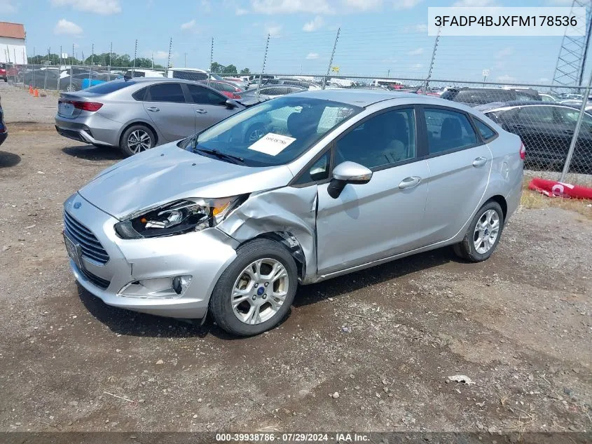 2015 Ford Fiesta Se VIN: 3FADP4BJXFM178536 Lot: 39938786