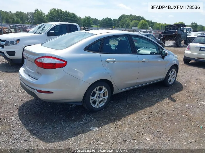 2015 Ford Fiesta Se VIN: 3FADP4BJXFM178536 Lot: 39938786