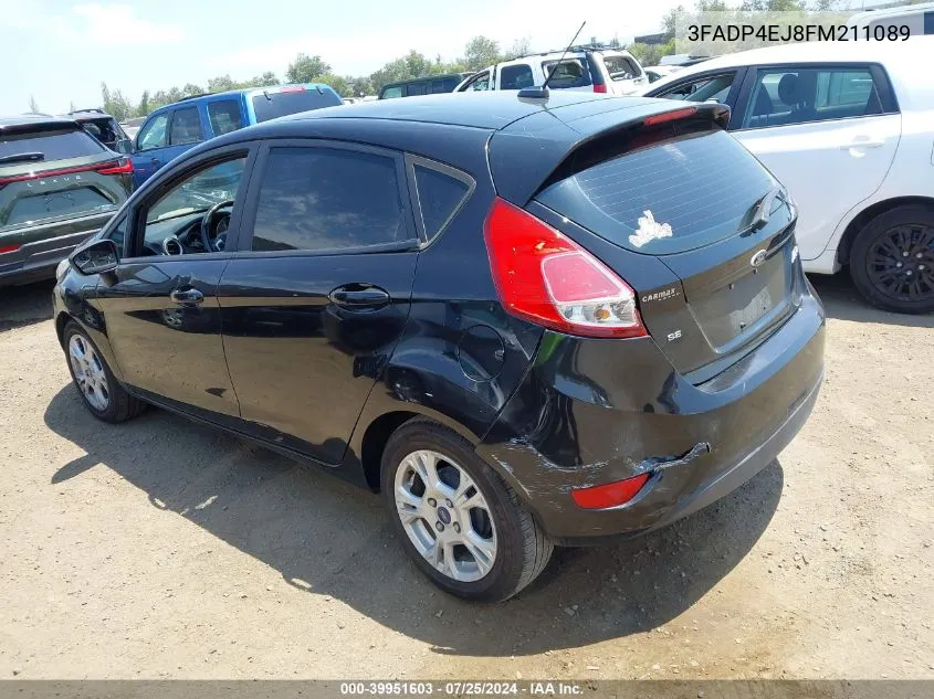 2015 Ford Fiesta Se VIN: 3FADP4EJ8FM211089 Lot: 39951603