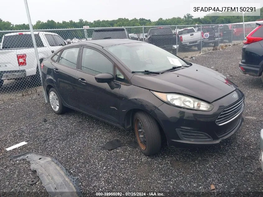 2015 Ford Fiesta S VIN: 3FADP4AJ7FM150291 Lot: 39955092