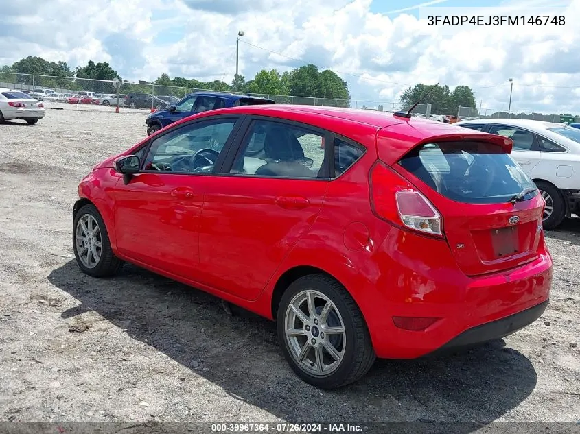 2015 Ford Fiesta Se VIN: 3FADP4EJ3FM146748 Lot: 39967364