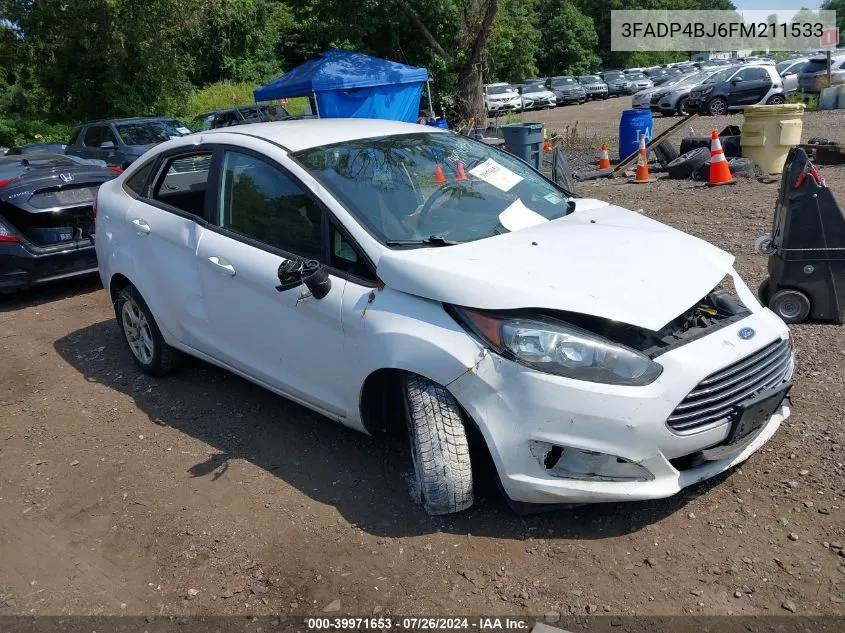 2015 Ford Fiesta Se VIN: 3FADP4BJ6FM211533 Lot: 39971653