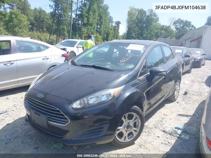 2015 Ford Fiesta Se VIN: 3FADP4BJ0FM104638 Lot: 39983246