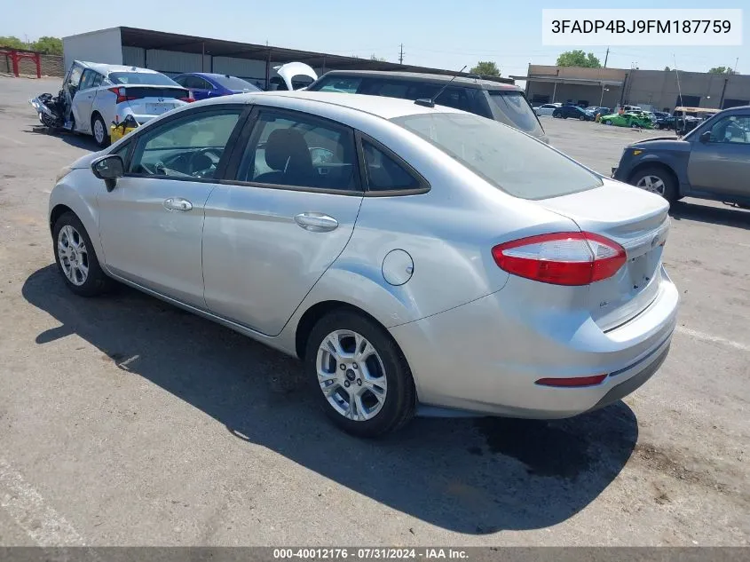 3FADP4BJ9FM187759 2015 Ford Fiesta Se