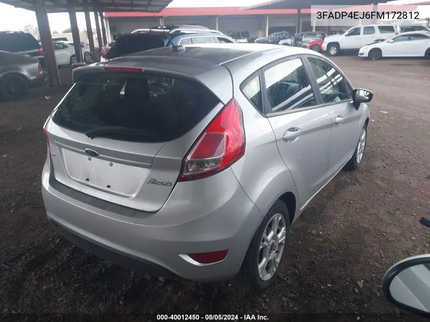 2015 Ford Fiesta Se VIN: 3FADP4EJ6FM172812 Lot: 40012450