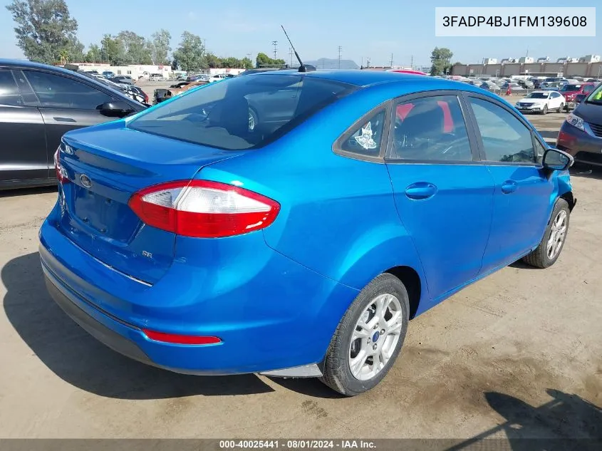 2015 Ford Fiesta Se VIN: 3FADP4BJ1FM139608 Lot: 40025441