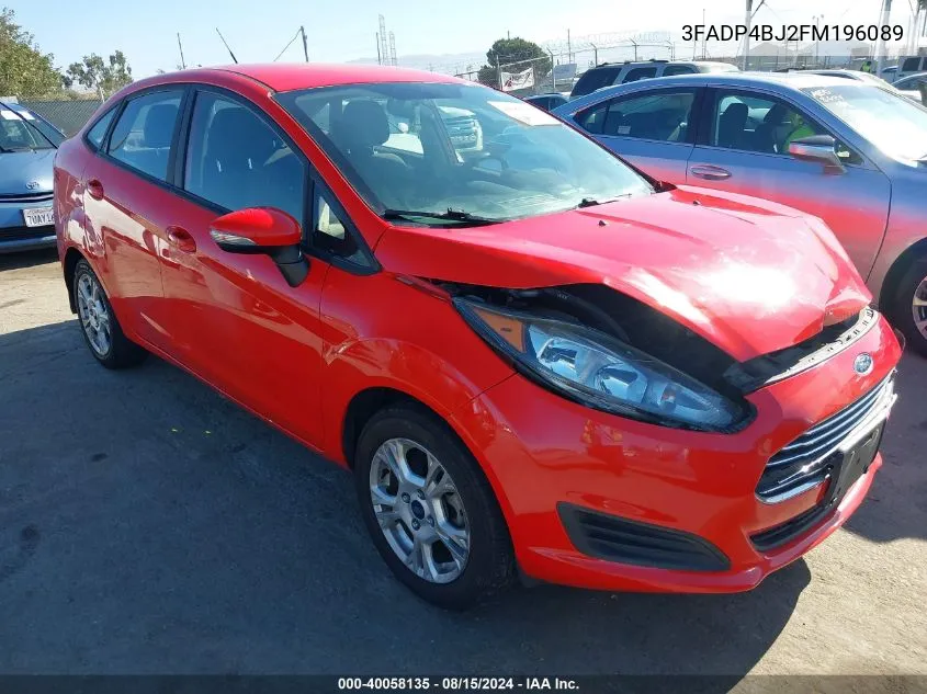 3FADP4BJ2FM196089 2015 Ford Fiesta Se