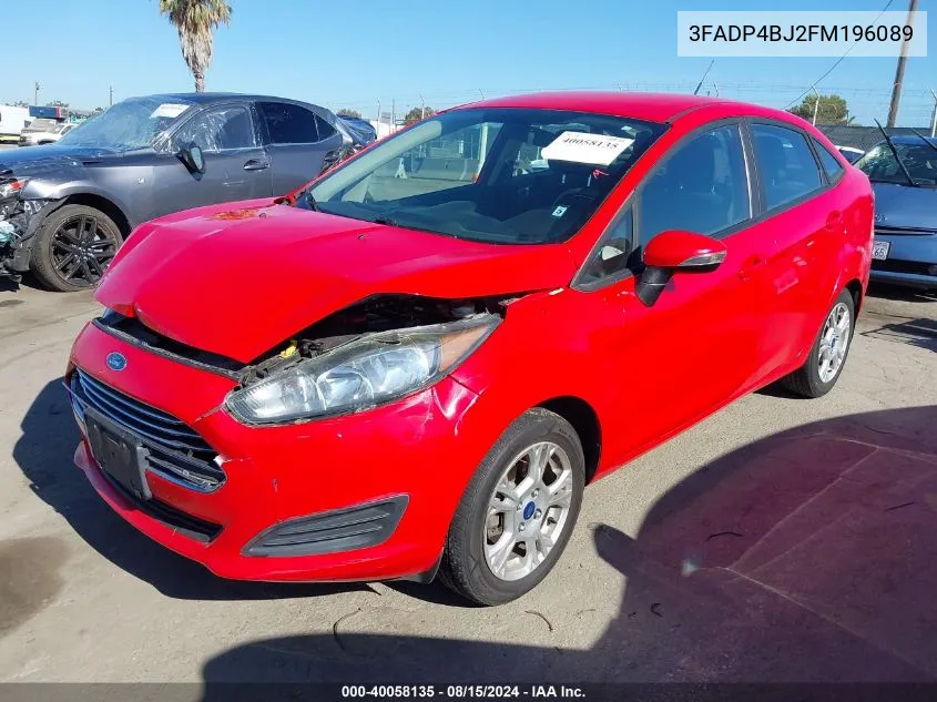 3FADP4BJ2FM196089 2015 Ford Fiesta Se