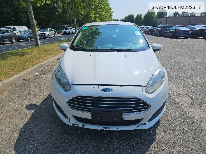 2015 Ford Fiesta Se VIN: 3FADP4EJ6FM222317 Lot: 40082520