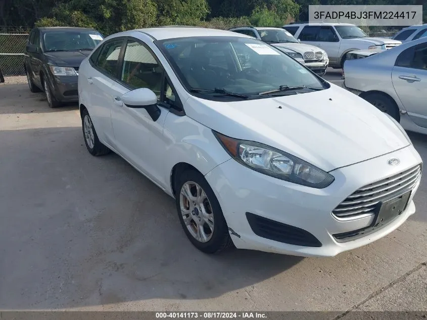 2015 Ford Fiesta Se VIN: 3FADP4BJ3FM224417 Lot: 40141173