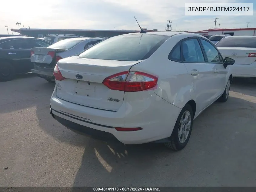 2015 Ford Fiesta Se VIN: 3FADP4BJ3FM224417 Lot: 40141173