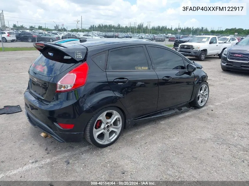 2015 Ford Fiesta St VIN: 3FADP4GXXFM122917 Lot: 40154064