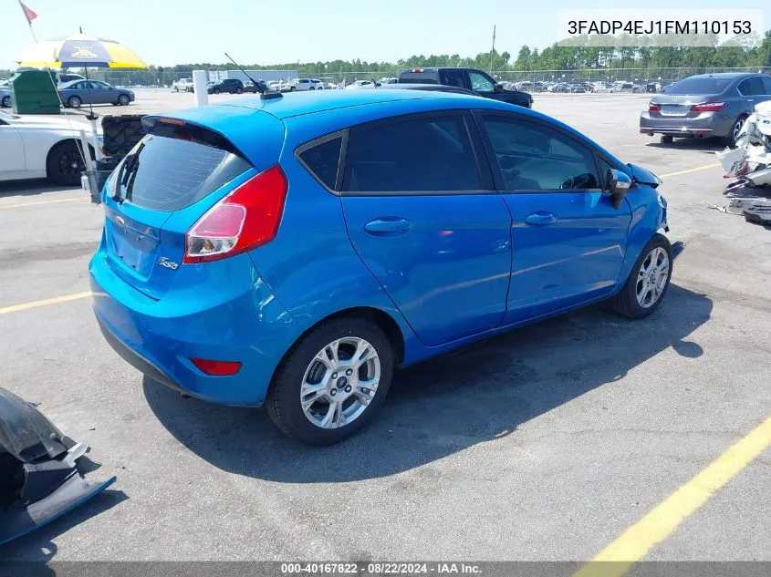 2015 Ford Fiesta Se VIN: 3FADP4EJ1FM110153 Lot: 40167822